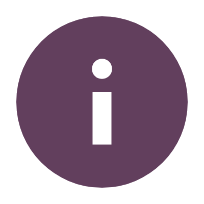 information icon with circle and lower case letter i